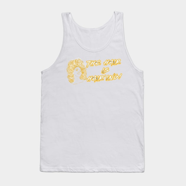 The Hair is Hair'ing (Yellow Print) Tank Top by T3N Designs